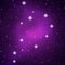 Shiny Stars in Deep Purple Space Background