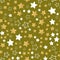 Shiny stars style seamless pattern pentagonal gold award abstract