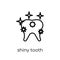 Shiny Tooth icon. Trendy modern flat linear vector Shiny Tooth i