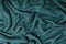 Shiny turquoise fabric, dark bluish-green colour cloth, glamour evening teal material, bright draped greenish-blue textile, bright