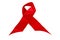 Shiny Twisted Red Ribbon Symbolising Aids Awareness