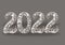 Shiny Vector luxury text 2022 from jewels. Diamond Festive Numbers Design.
