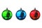 shiny xmas or christmas balls collection isolated