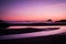 Ship across the ocean at Sunset, in Tofino beach