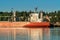 Ship along Budd Bay, Puget Sound