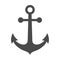 Ship anchor or boat anchor flat icon