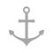 Ship anchor icon. Nautical sign symbol. Isolated White background. Flat design Vector illustration