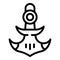 Ship anchor icon outline vector. Ship ocean wreck