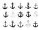 Ship Anchor Silhouette, Anchors Icons Set, Ship Anchor Vector, Anchor Silhouette