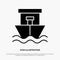 Ship, Beach, Boat, Summer solid Glyph Icon vector