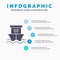Ship, Beach, Boat, Summer Solid Icon Infographics 5 Steps Presentation Background