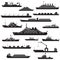 Ship and boat icon set