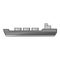 Ship carries cargo icon, gray monochrome style