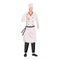 Ship chef flat vector illustration