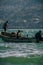 Ship in the coast of Patagonian fiords in Chile pacific coast