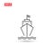 Ship cruise liner icon vector isolated 2