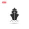 Ship cruise liner icon vector isolated 4