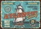 Ship cruise poster vintage colorful