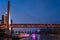 Ship cruising in Chongqing town at night