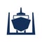 Ship in dry dock icon