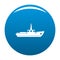 Ship fishing icon blue vector