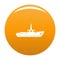 Ship fishing icon orange