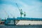 Ship in floating dock, shipyard, dockyard, Ship repair Yard