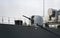 Ship gun and modern, military ship radar.