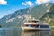 Ship on Hallstatt lake, Austria