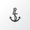 Ship Hook Icon Symbol. Premium Quality Isolated Anchor Element In Trendy Style.