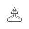 Ship launch line outline icon