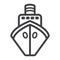 Ship line icon, transport and boat, travel sign