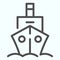 Ship line icon. Voyage illustration isolated on white. Sea cruise outline style design, designed for web and app. Eps 10