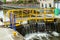 Ship lock or flood gate on Marne-Rhin river canal