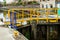 Ship lock or flood gate on Marne-Rhin river canal