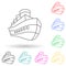 ship logo multi color style icon. Simple glyph, flat vector of ships icons for ui and ux, website or mobile application