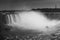 Ship in the mist of Niagara Falls waterfall