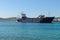 Ship mooring in the port , Paros. Greece