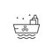 Ship nuclear naval icon. Simple line outline vector of nuclear energy icons for ui and ux website or mobile application