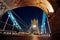 Ship passing St. Paul Cathedral in London