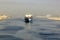 Ship passing through the Suez Canal