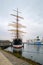 the ship Peter Pan enters the port of Luebeck Travemuende