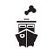 Ship Pollution glyph vector icon isolated