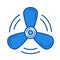 Ship propeller line icon.