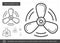 Ship propeller line icon.