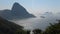 Ship and Red Beach Urca view in Duque de Caxias Fort Leme Rio de Janeiro Brazil Landscape