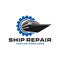 ship repair vector illustration logo design