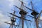 Ship rigging and masts