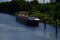 Ship on the River Elbe in the Old Town of Lauenburg, Schleswig - Holstein