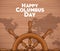 Ship rudder and Happy columbus day design